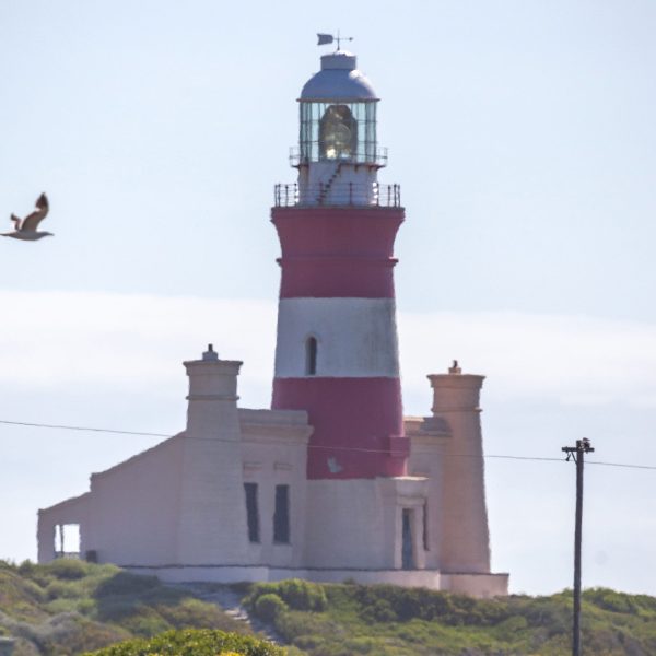 Cape Agulhas Lighthouse at the Southernmost Point of Africa, South Africa